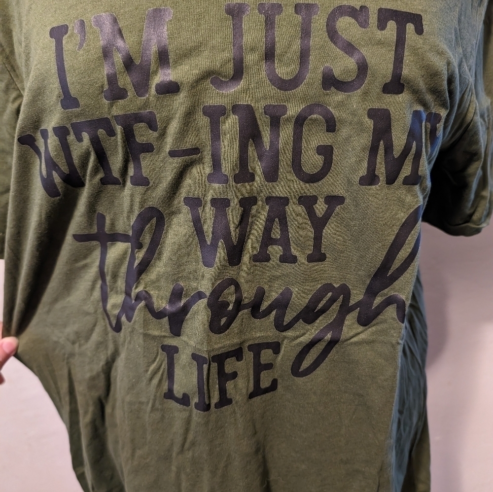 Olive Green NWOT‎ Graphic T